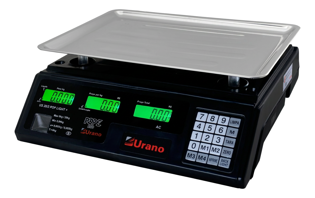 Balança 30kg Pop-Z Eco Bivolt Urano com Prato para Frutas - Urano